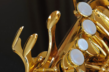 Detail eines Saxophons