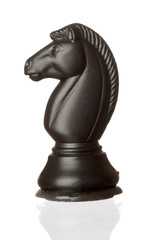 Fototapeta na wymiar Czarny koń szachowy