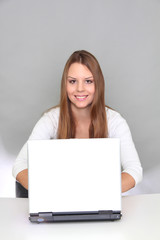 Naklejka premium Arbeit am Laptop