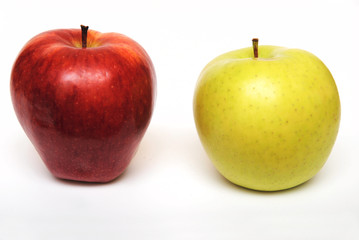 yellow and red apples