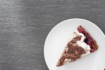 Cherry cake with chocolate