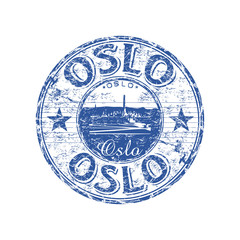 Oslo grunge rubber stamp