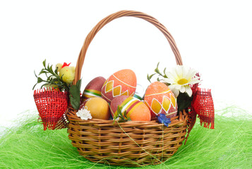 Easter Eggs In Basket