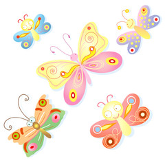 Funny butterfly. Vector illustration