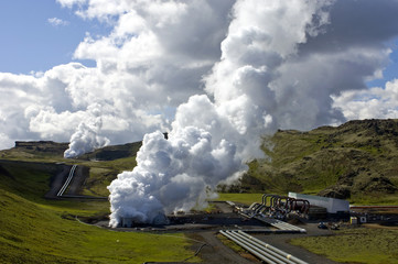 Geothermical heat plant