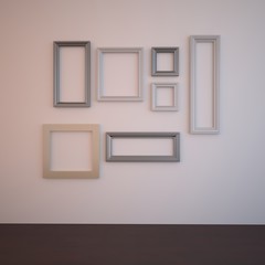 frames on a wall