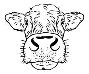 Cow face tattoo icon