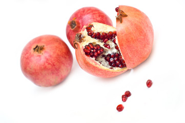 Pomegranate isolated