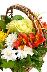basket with flowers