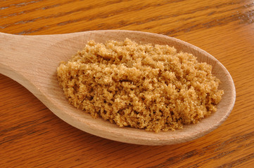 Brown Sugar on Wooden Spoon
