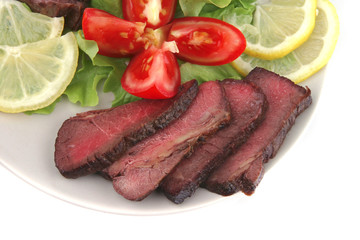 roast meat served