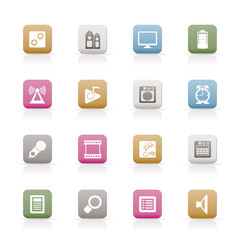 Mobile phone  performance, internet and office icons
