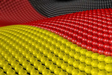 Fototapeta premium Wave of spheres in the colors of Germany
