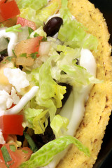 Delicious mexican tostadas