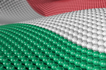Fototapeta premium Wave of spheres in the colors of Hungary