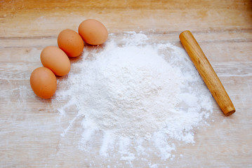 Eggs and flour