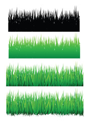 seamless grass vector, 3 group of shades for easy editing