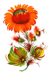 Orange decorative flower