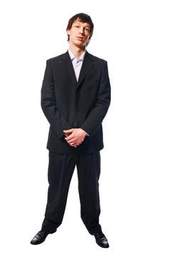 Handsome young man wearing suit