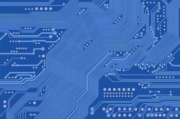 printed circuit - motherboard - vector