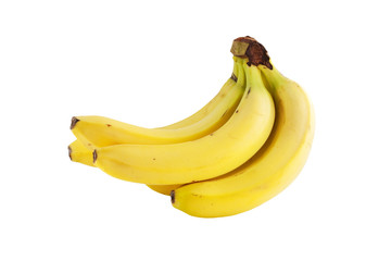 Bunch of banana isolated on white