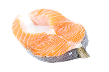 Fresh salmon steak