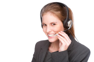 Female callcenter employee