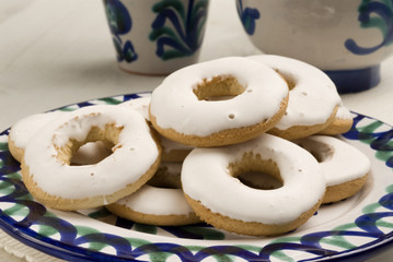 Spanish cuisine. Andalusian wine doughnuts.