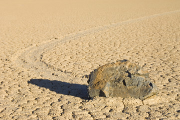 Fototapeta na wymiar The Phenomenon of the Moving Rocks
