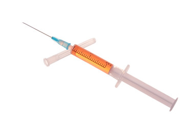 Syringe with fluid