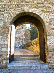 entrance to   Alcazaba of Malaga