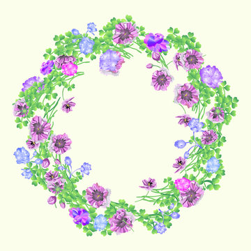 garland of flowers for design, vector