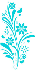Fototapeta premium flower with the butterflies