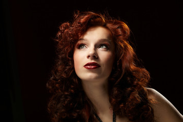 Portrait of a young beautiful woman.