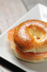 bagel au saumon fumé