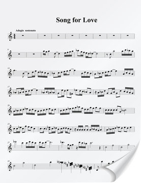 Vector musical notes page