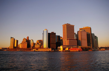 Naklejka premium Skyline de Manhattan à New York aux USA