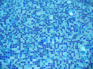 Fototapeta na wymiar pool bottom through the water