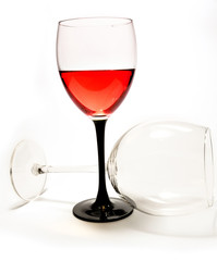 Abstract glasses on white background
