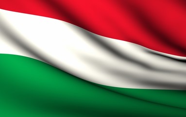 Flying Flag of Hungary | All Countries Collection |