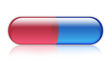 Glossy Pill/Medication (Red-Blue)