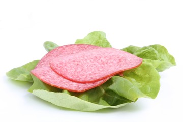 Salami and green salad / 意大利香肠, 莎乐美肠