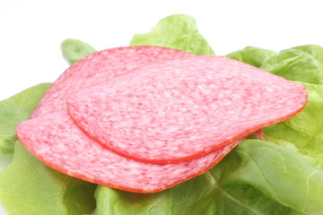 Salami and green salad / 意大利香肠, 莎乐美肠