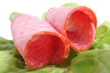 Salami and green salad / 意大利香肠, 莎乐美肠