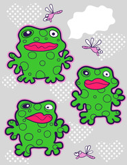 Kiss me frog with space for text