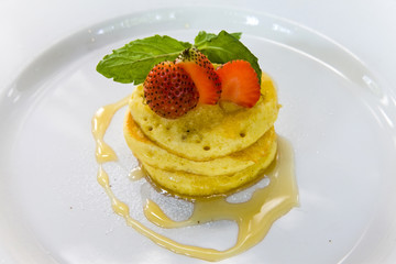 Pancakes with strawberry