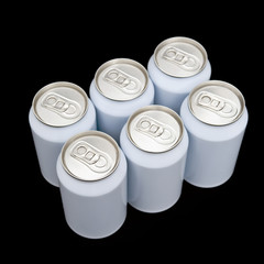 sixpack beverage cans