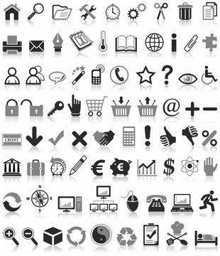 76 Internet, business and financial icons