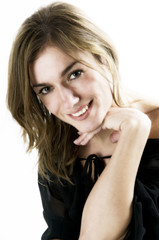Naklejka premium Lachende Junge Frau