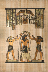 Egyptian papyrus depicting ceremony